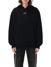 Diesel Relaxed Fit Hoodie With Classic Hood And Kangaroo Pocket In Black