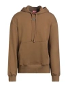 Diesel S-macs-hood-od Man Sweatshirt Military Green Size L Cotton