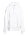 Diesel S-macs-hood-od Man Sweatshirt White Size Xl Cotton