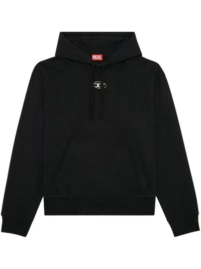 DIESEL DIESEL S-MACS-HOOD-OD OVERSIZED HOODIE WITH METALLIC LOGO