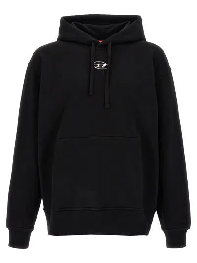 Diesel Sweatshirt With Logo And Hood In Black