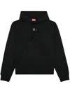 Diesel Relaxed Fit Hoodie With Classic Hood And Kangaroo Pocket In Black