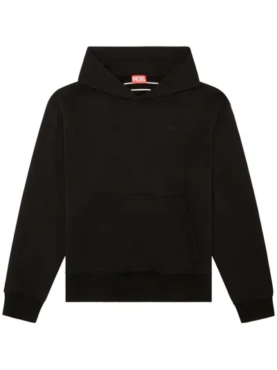 Diesel S-macs-hood-megoval-d Relaxed Fit Black Hoodie