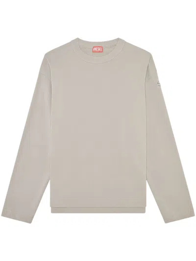 Diesel Oval-d Oversized Sweatshirt In Grey