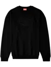 Diesel Sweatshirt With Embossed Oval D In Black