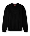Diesel Sweatshirt With Embossed Oval D In Black