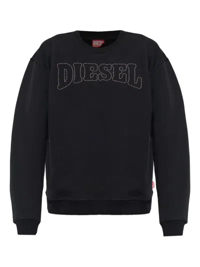 Diesel Men S-norm-v10 Sweatshirt In Black
