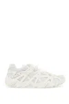 Diesel Perforated Fabric S-prototype Low-top Sneakers With Rubber D In White