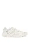 Diesel Perforated Fabric S-prototype Low-top Sneakers With Rubber D In White