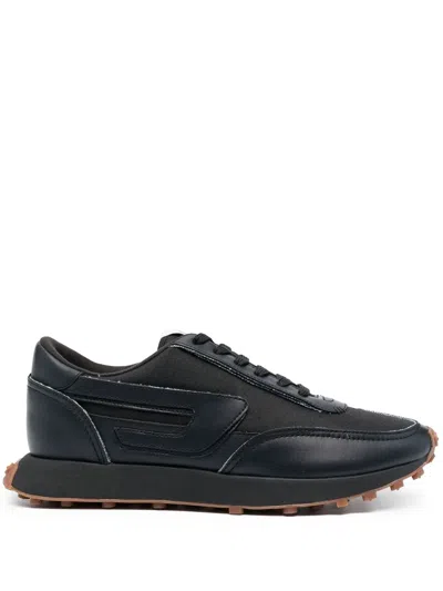 Diesel S-racer Mesh Contrasting Sneakers In Black