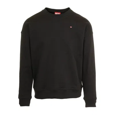 Diesel Logo-embroidered Sweatshirt In Black