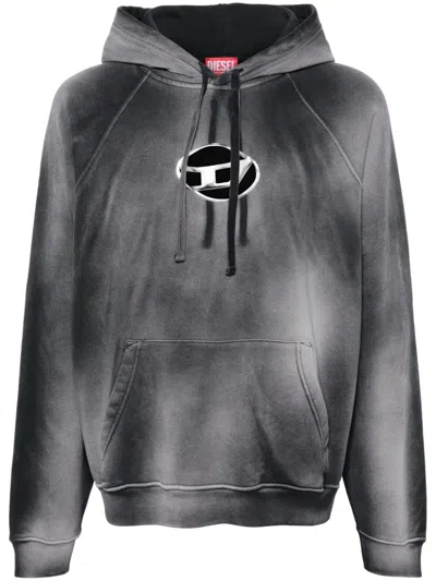 Diesel S-roxt Cotton Hoodie In Black | ModeSens