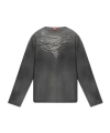 Diesel Men's Runway Distressed Chest Sweater In Black