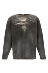 Diesel Felpa S-ruben In Misto Cotone Stretch Grigio Uomo