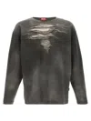 Diesel Felpa S-ruben In Misto Cotone Stretch Grigio Uomo In Black