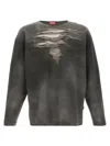 Diesel Felpa S-ruben In Misto Cotone Stretch Grigio Uomo In Black