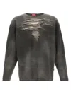 Diesel Felpa S-ruben In Misto Cotone Stretch Grigio Uomo In Gray