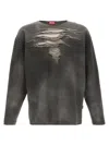 Diesel Felpa S-ruben In Misto Cotone Stretch Grigio Uomo In Gray