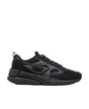 Diesel Sneakers In Mesh And Suede In Black