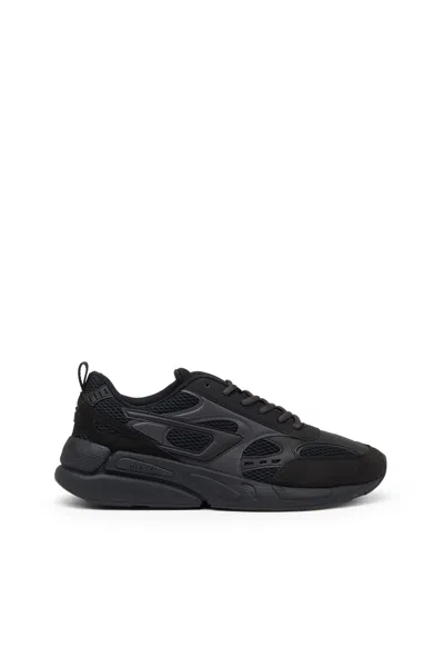 Diesel S-serendipity-sneakers In Mesh And Suede In Black