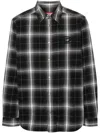 Diesel Madras Shirt With Oval D Embroidery In 黑色
