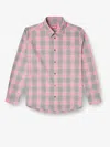 Diesel Men S-simply Check Cotton Blend Shirt In Pink