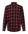 Diesel S-simply-check-hgbt Shirt And Blouse Black In Red