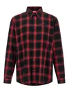 Diesel Button-up Shirt With Bold Checkered Pattern In Red