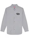 Diesel S-simply-e Striped Cotton Shirt In Black