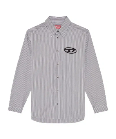 DIESEL DIESEL S-SIMPLY-E STRIPED LONG-SLEEVED SHIRT