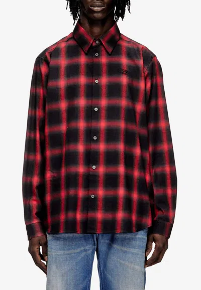 DIESEL S-SIMPLY LONG-SLEEVED CHECK SHIRT
