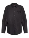 Diesel Black Shirt With D Logo On The Front