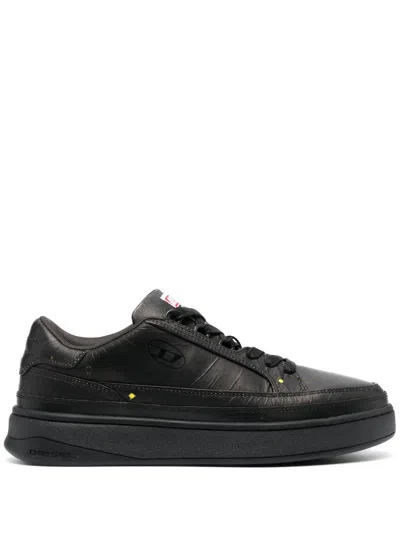 Diesel S-sinna Tear-away Low-top Sneakers In Black