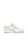 Diesel S-slante-d-sneakers In Suede And Leather With D Logo In White
