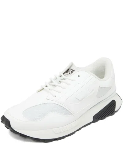 Diesel S-tame-d Mesh-panelled Running Sneakers In White