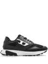 Diesel Mesh-panel Sneakers With Contrast Midsole In Black
