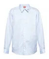 Diesel S-turner Striped Cotton Shirt In Blue