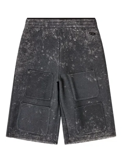 Diesel S-typ Patch-pocket Shorts In Gray
