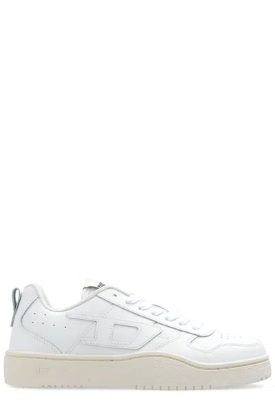 Diesel S-ukiyo Leather Sneakers In White