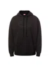 Diesel S-ummer Bigoval Biologic Cotton Sweatshirt With Frontal Oval-d Logo In Black