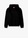Diesel S-ummer Bigoval Biologic Cotton Sweatshirt With Frontal Oval-d Logo In Black