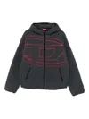 Diesel S-zat Teddy Fleece Hooded Sweatshirt In Black