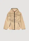 Diesel S-zat Sweat-shirt Puffer Jackets Beige In Brown