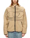 Diesel S-zat Sweat-shirt Puffer Jackets Beige In Green