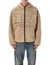 Diesel S-zat Sweat-shirt Puffer Jackets Beige In Brown