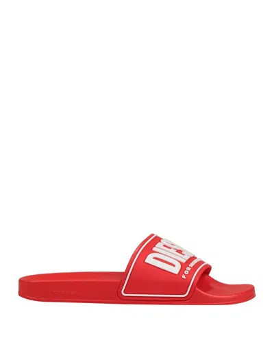 DIESEL DIESEL SA-MAYEMI CC MAN SANDALS RED SIZE 7.5 POLYURETHANE