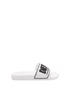Diesel `sa-mayemi Cc W` Slides With Embossed Logo In White