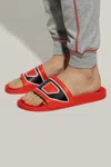 Diesel Sa-mayemi D Logo-embossed Sildes In Red