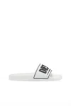 Diesel Sa-mayemi-rubber Slides With Embossed Logo In White
