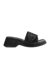 Diesel Black Sa-oval D Pf W Heeled Sandals In Black